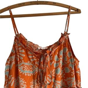 Earth Toned Lightweight Halter Flowy Dress By Blu Pepper Size Small